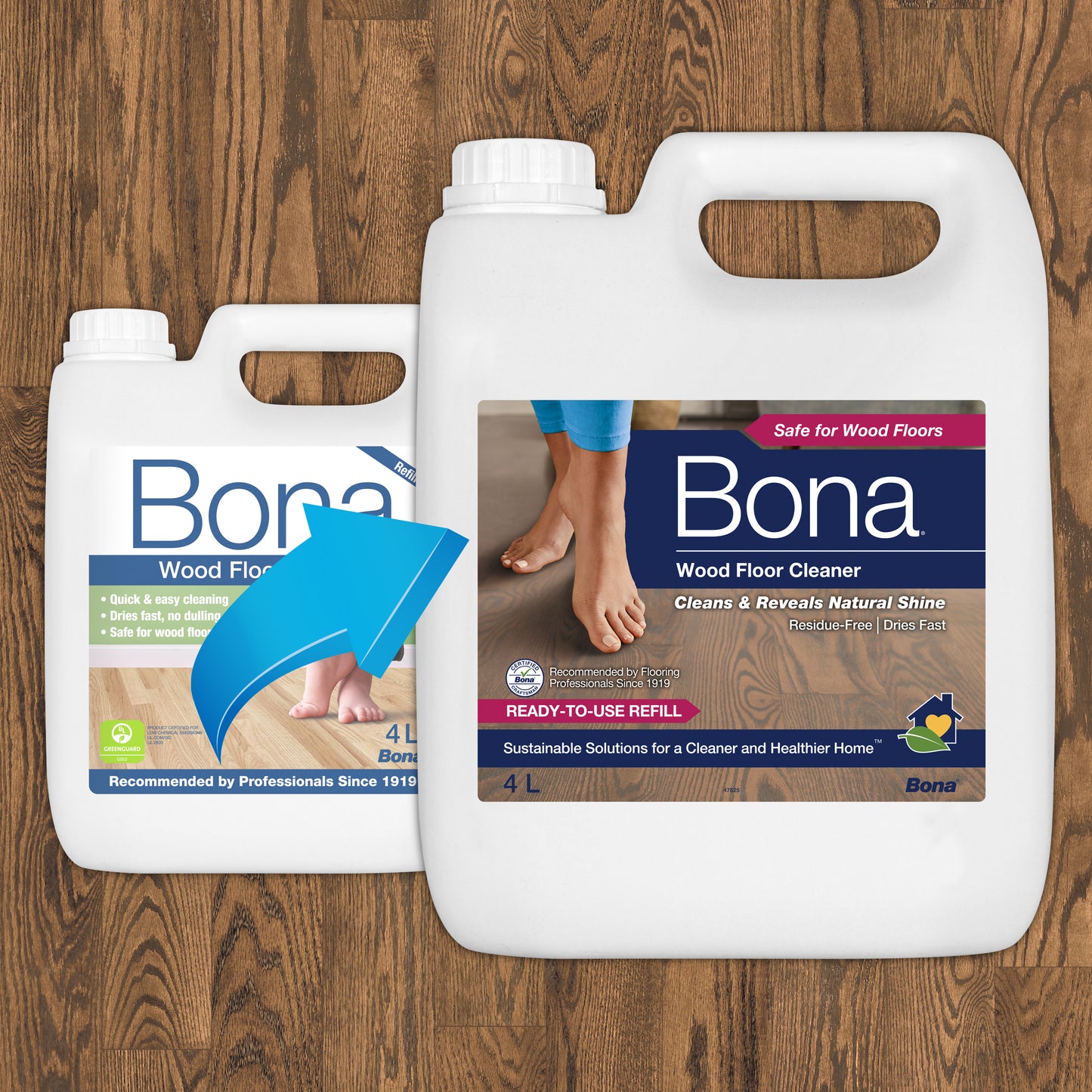 Bona wood floor cleaner 4L refill bottle