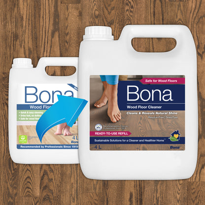 Bona wood floor cleaner 4L refill bottle